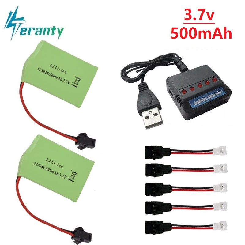 Rc Helicopter Charger - 3.7V 500mAh 523048 Li-ion Battery +