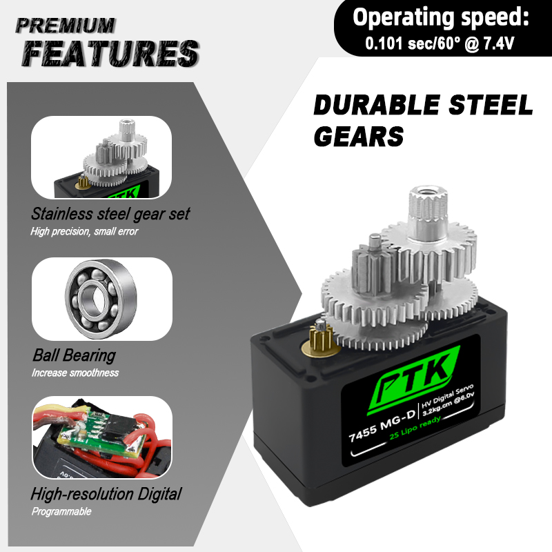PTK 7455MG-D servo 12g Digital - Rc Helicopter Parts review and price
